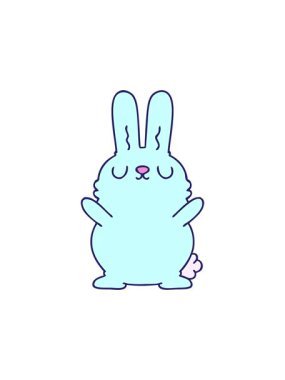 Dikkat çekici çizgi film tavşanı animasyonu