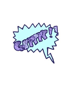 Kalk ve çizgi roman homurdanmasının animasyonunu uçur