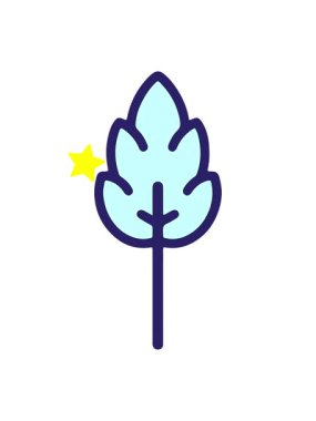 Parıldayan yıldızlar renkli yaprak çiziminin animasyonunu etkiler