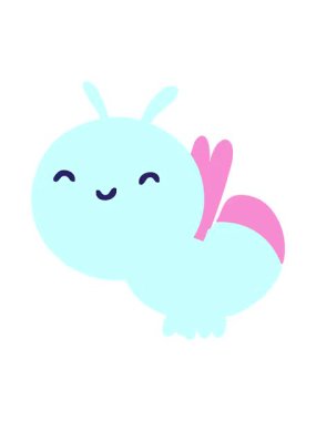 sevimli çizgi film böceğinin pixelize etkisi canlandırması