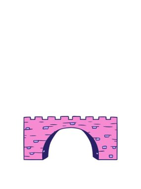 Bir el çizimi çizgi film karalaması olan taş bir köprünün animasyonunu uzatıyorum.