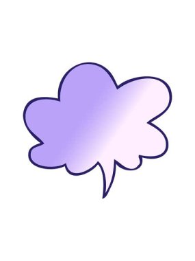 Karikatür konuşma baloncuğunun düzgün eğimli konuşma baloncuğuyla dönen hareket animasyonu