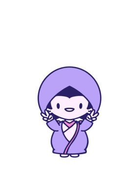 Geleneksel düğün kıyafetleriyle kutlanan Japon bir kadının animasyonunu genişletiyorum.