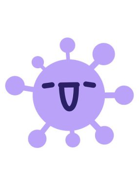 Çok mutlu bir virüsün hareketli animasyonu