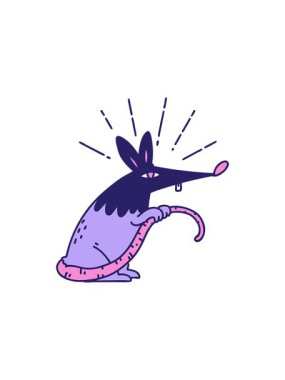 Geleneksel dövme stili sinsi bir farenin canlandırma bölünme etkisi