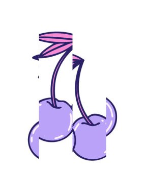 Kirazların ikonik dövme tarzının bölünmüş hareket animasyonu