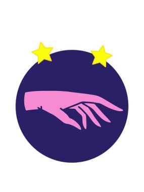 dönen yıldızlar dövme stili bir elin animasyonu