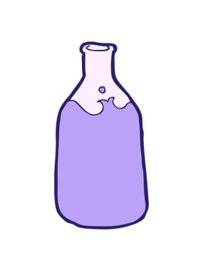 pixelize effect animation of cartoon bottle