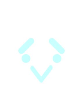 Endişeli kuş suratlı simgenin yanıp sönen radyal çizgileri