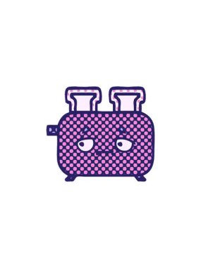 Dikkat çekici bir tost makinesinin canlandırması.