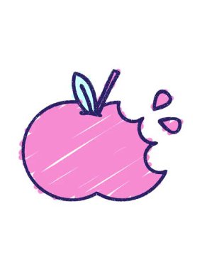 Meyve Tebeşiri Çizim Tasarımı Animasyonunu renklendir