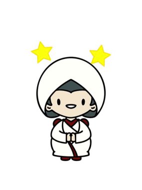 Geleneksel düğün kıyafetleri içindeki Japon kadının dönen yıldızları.