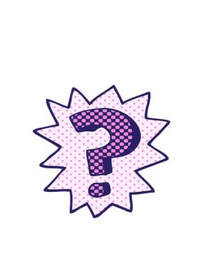 çizgi roman tarzı soru işaretinin hareketli animasyonu