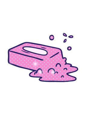 Kabarcıklı sabun karikatürü çizilmiş el çiziminin ışıltılı etkisi