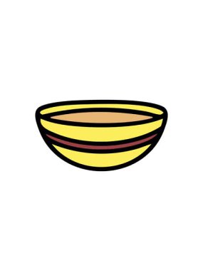 Bir kase Japon miso çorbasının radyoaktif parlak animasyonu.