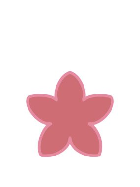 Japon tarzı tek bir çiçek tasarımının zıplama hareketi animasyonu