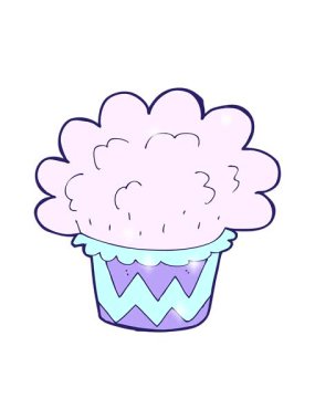 Fincan kek çizgi filminin ışıltı etkisi