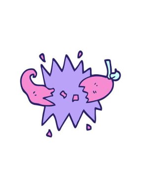 El çizimi çizgi film kırmızı acı biber gibi hareketli animasyon.