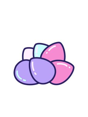 Yanıp sönen radyal çizgiler sevimli paskalya yumurtalarının animasyonu