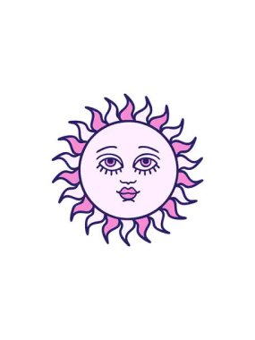 Gülümseyen güneş tasarımının göz alıcı satış animasyonu