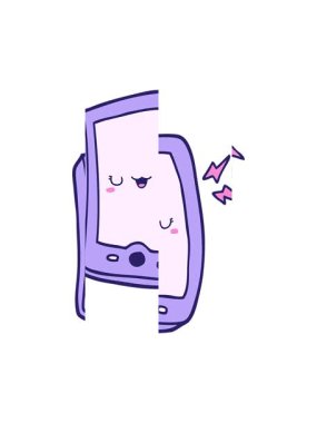 Sevimli çizgi film arabasının bölünmüş hareket animasyonu