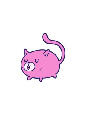 Mutlu bir kedinin radyoaktif ışıldayan animasyonu