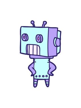 çizgi film robot karakterinin animasyonunu bob ve duraklat