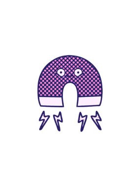 Bir mıknatıs karikatürünün satış flaş animasyonu