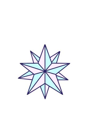 Dövmenin canlandırmasını geleneksel yıldız çizimi tarzında yükselt ve süzül