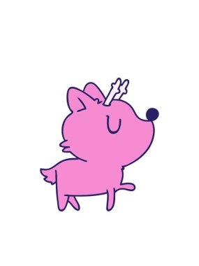 Yanıp sönen radyal çizgiler, Kawaii 'nin çizgi film çizimleri, sevimli geyik resimleri.