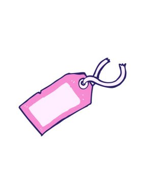 Çizgi film bagaj etiketinin hareketli canlandırması