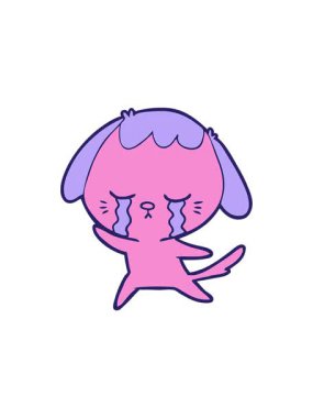 Çizgi filmlerdeki ağlayan köpek animasyonları.