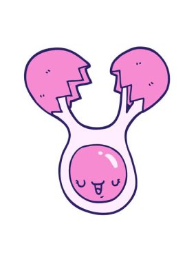 Kırık yumurtanın kıvrımlı hareketli animasyonu