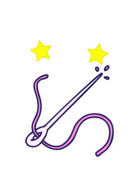 dönen yıldızlar iğne iplik çizgi filminin animasyonu