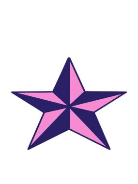 bir yıldız tasarımının geleneksel tarzının hareketli animasyonu