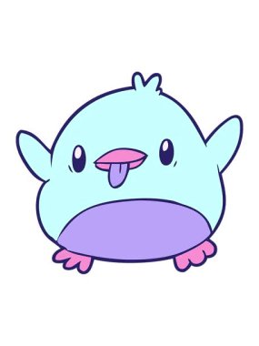 Tatlı bir penguen çizgi filminin basınçlı animasyonu