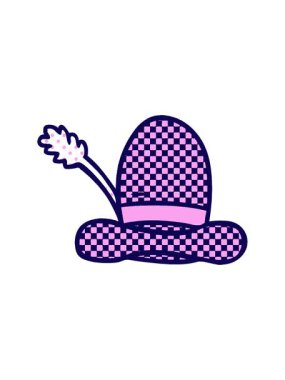 Bir çiftçi şapkasının çizgi film karalamalarının neon ışığı animasyonu