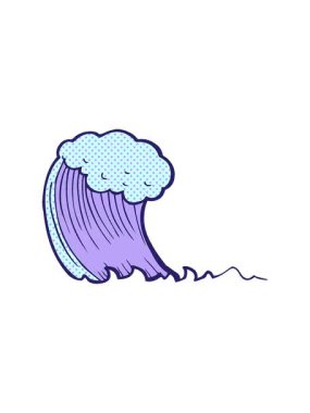 karikatür dalgasının efekt canlandırmasını renklendir