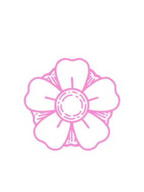 Yanıp sönen radyal çizgiler. Dövmenin siyah çizgi şeklinde canlandırılması.