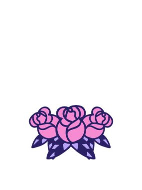 Geleneksel bir buket çiçeğin zıplama hareketinin animasyonu