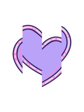 Dövmenin hareketli animasyonu geleneksel kalp stilinde.