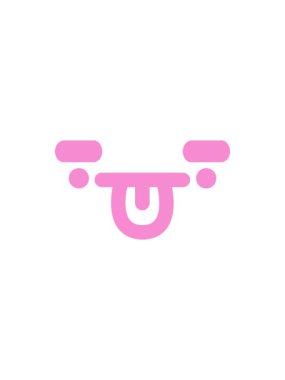 Basit komik yüz simgesinin radyoaktif parlayan animasyonu