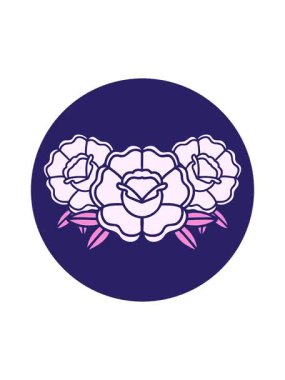 Bir buket çiçeğin dövmeli görüntüsünün hareketli animasyonu