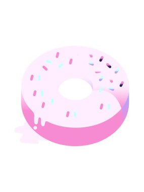 Lezzetli bir dondurmanın düz renkli çizgi filminin titreşimli hareketli animasyonu