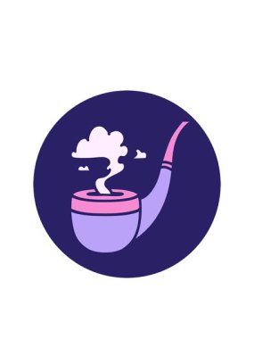 Yanıp sönen radyal çizgiler sigara içenlerin çizgi film elementinin animasyonu