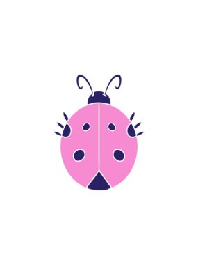 Düz renk çizgi film uğur böceğinin bölünme etkisi animasyonu