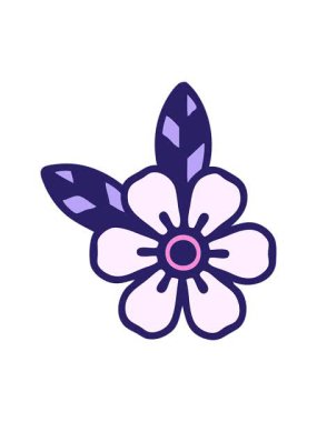 karikatür çiçek karalama tasarımının animasyonunu bob ve duraklat