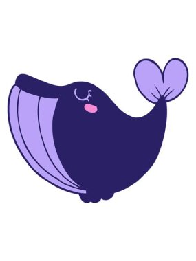 karikatür balina çiziminin hareketli animasyonu