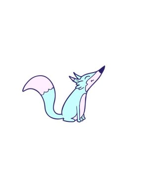 Kuzey Kutbu tilki çizgi filminin yatay titreşimli animasyonu