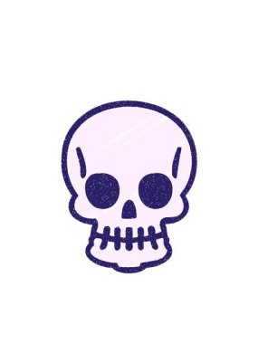 Ürkütücü bir cadılar bayramı kafatasının göz kırpan radyal çizgileri